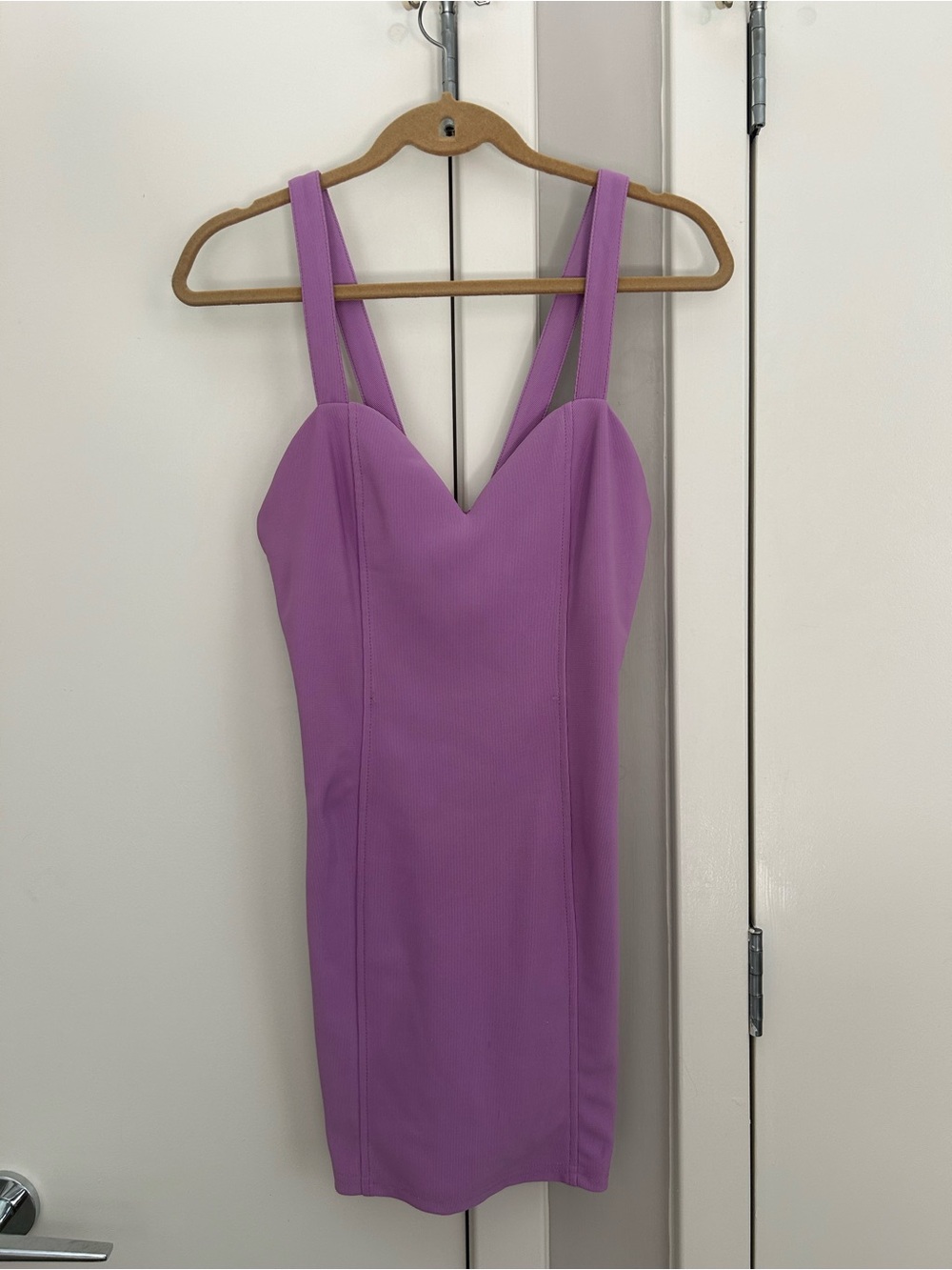 TOBI Lavender Purple Sweetheart Strap Mini Bodycon Dress